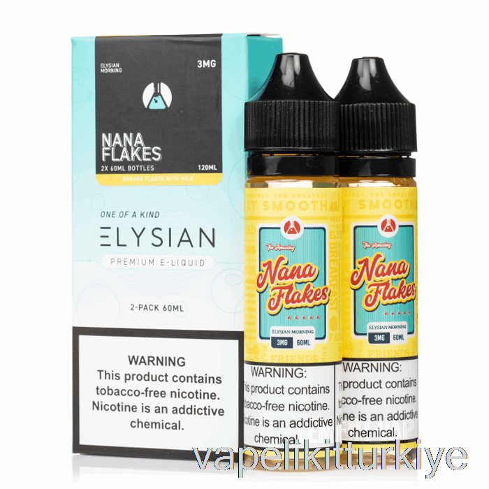 Vape Likit Nana Flakes - Elysian Labs E-sıvı - 120ml 6mg